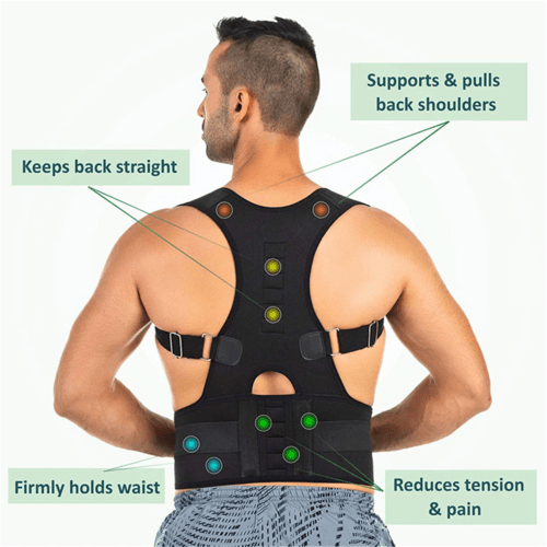 Posture Corrector Support Magnetic Back Shoulder Brace Belt Band For - AMIR BAGS INDIA PRIVATE LIMITED