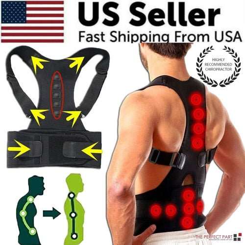 Posture Corrector Support Magnetic Back Shoulder Brace Belt Band For - AMIR BAGS INDIA PRIVATE LIMITED