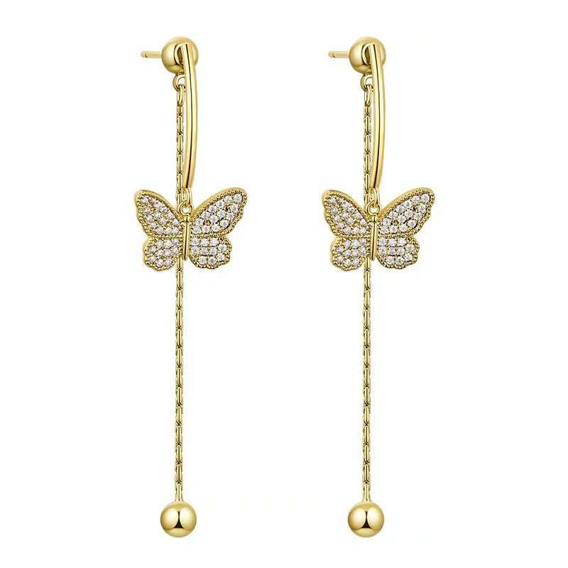 Premium sense tassel earrings butterfly earrings - AMIR BAGS INDIA PRIVATE LIMITED