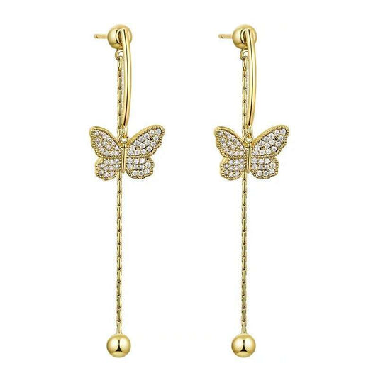 Premium sense tassel earrings butterfly earrings - AMIR BAGS INDIA PRIVATE LIMITED