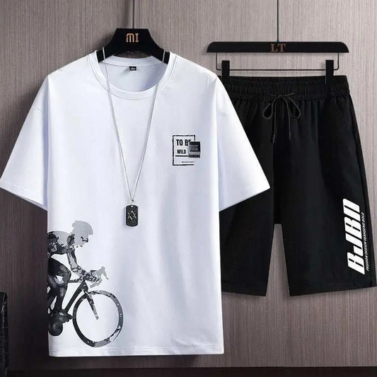 Printed Fashion Trendy Slim Fit Plus Size Sports Two-piece SetProduct information:Thickness: ordinary Fabric name: Chemical Fiber blending Applicable scenario: Sports Color: Snow Mountain white suit, Snow Mountain black suit, cDropshipmanAMIR BAGS INDIA PRIVATE LIMITEDnull