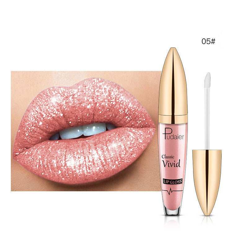 Pudaier Sip Glitter Flip Matte Shimmer Lip Gloss No Stain On Cup Diamond Lipstick - AMIR BAGS INDIA PRIVATE LIMITED