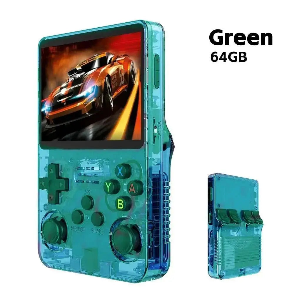 R36S Retro Handheld Video Game Console Linux System 3.5 Inch IPS Screen Portable Player 64GB GamesMultiple colors are available - AMIR BAGS INDIA PRIVATE LIMITED