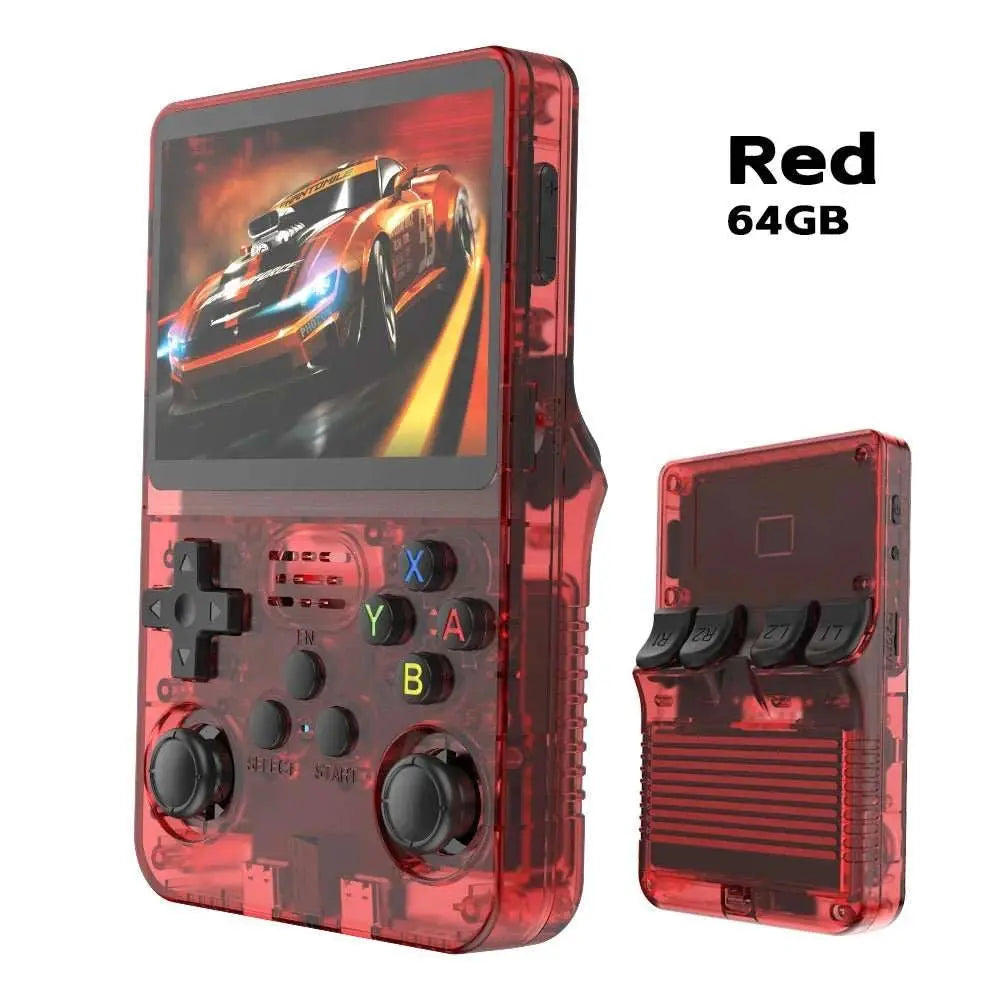 R36S Retro Handheld Video Game Console Linux System 3.5 Inch IPS Screen Portable Player 64GB GamesMultiple colors are available - AMIR BAGS INDIA PRIVATE LIMITED