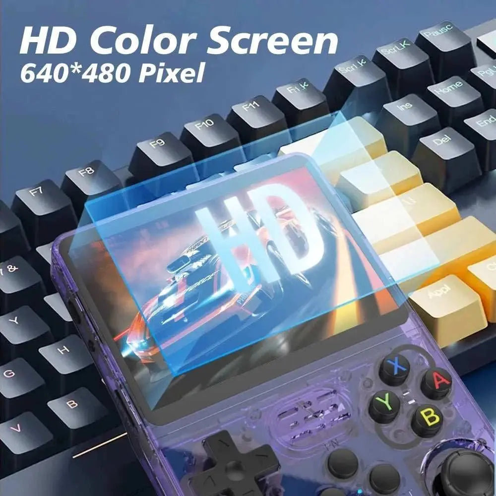 R36S Retro Handheld Video Game Console Linux System 3.5 Inch IPS Screen Portable Player 64GB GamesMultiple colors are available - AMIR BAGS INDIA PRIVATE LIMITED