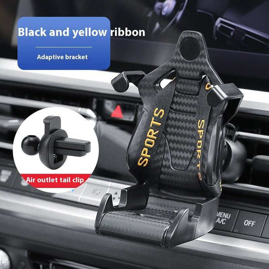 Racing Seat Shape Car Phone Holder Auto Air Vent Mobile Phone Clip 360 Degree Rotatable Car Cellphone Rack For Car Interior - AMIR BAGS INDIA PRIVATE LIMITED