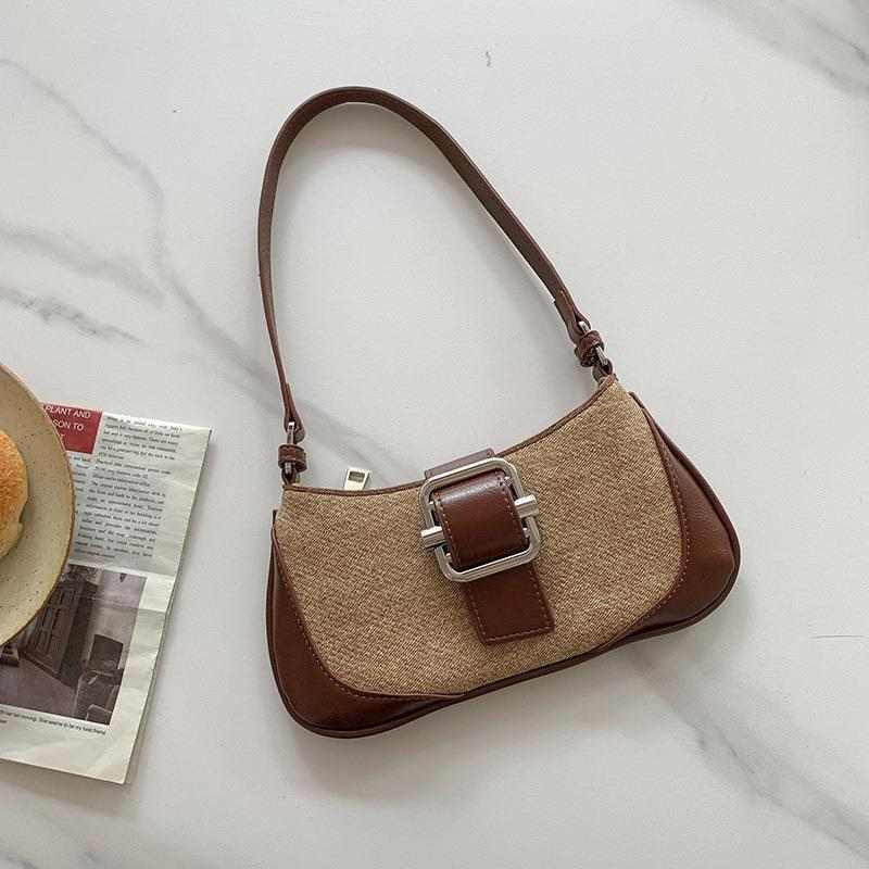 Retro Underarm High - grade Stitching Baguette Bag - AMIR BAGS INDIA PRIVATE LIMITED