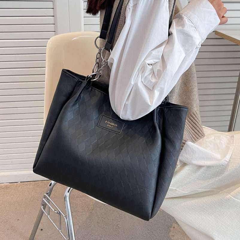 Rhombus Pattern Totes Chain Shoulder Bag Women Shopping Bags - AMIR BAGS INDIA PRIVATE LIMITED