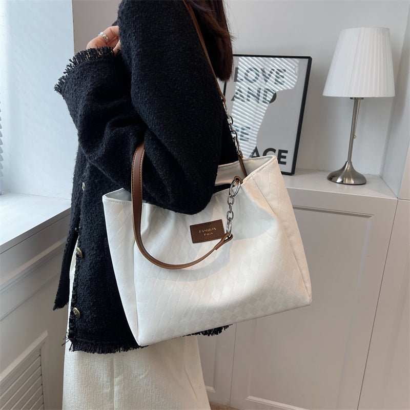 Rhombus Pattern Totes Chain Shoulder Bag Women Shopping Bags - AMIR BAGS INDIA PRIVATE LIMITED