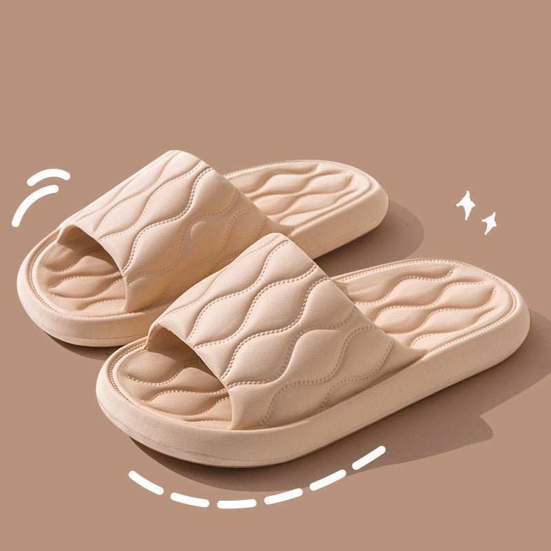 Ripple Style House Slippers EVA Soft Bathroom Slippers Women Men Shoes Home - AMIR BAGS INDIA PRIVATE LIMITED