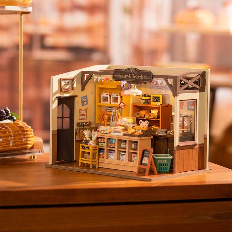 Robotime Rolife Becka's Baking House DIY Miniature House For Kids Children 3D Wooden Assembly Toys Easy Connection Home Decorate - AMIR BAGS INDIA PRIVATE LIMITED
