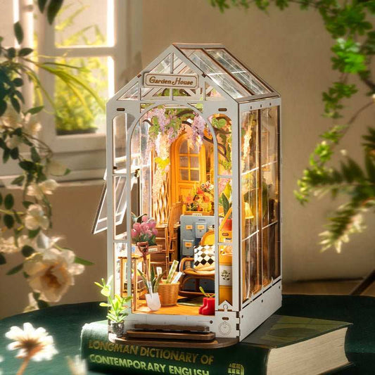 Robotime Rolife Garden House Book Nook Kit Book Shelf Insert Easy Assemble Toys Gifts For Kids Women Girls Home Decoration TGB06 - AMIR BAGS INDIA PRIVATE LIMITED