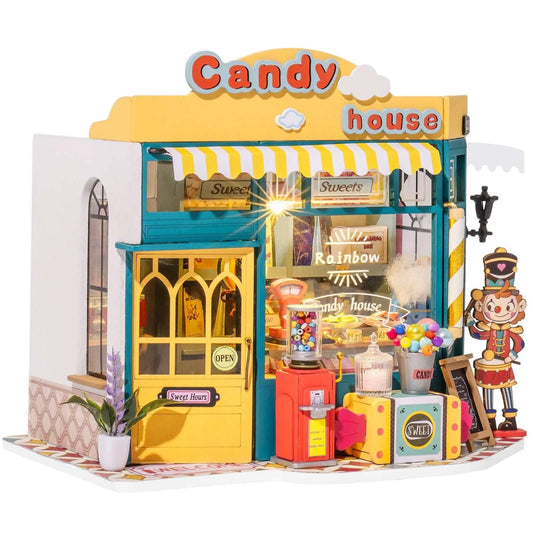 Robotime Rolife Rainbow Candy House DIY Miniature House For Kids Girls Xmas Gifts 3d Wooden Puzzle Dollhouse Funny Creative Toys - AMIR BAGS INDIA PRIVATE LIMITED