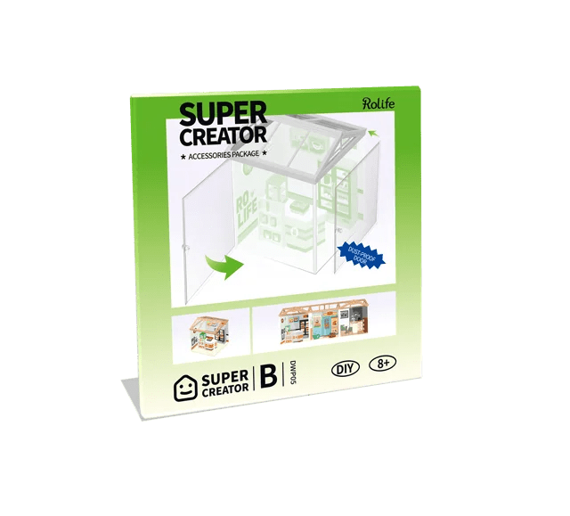 Robotime Rolife Super Creator Daily Plastic DIY Miniature House Cafe Energy Supply Store Building Block Sets English Version - AMIR BAGS INDIA PRIVATE LIMITED