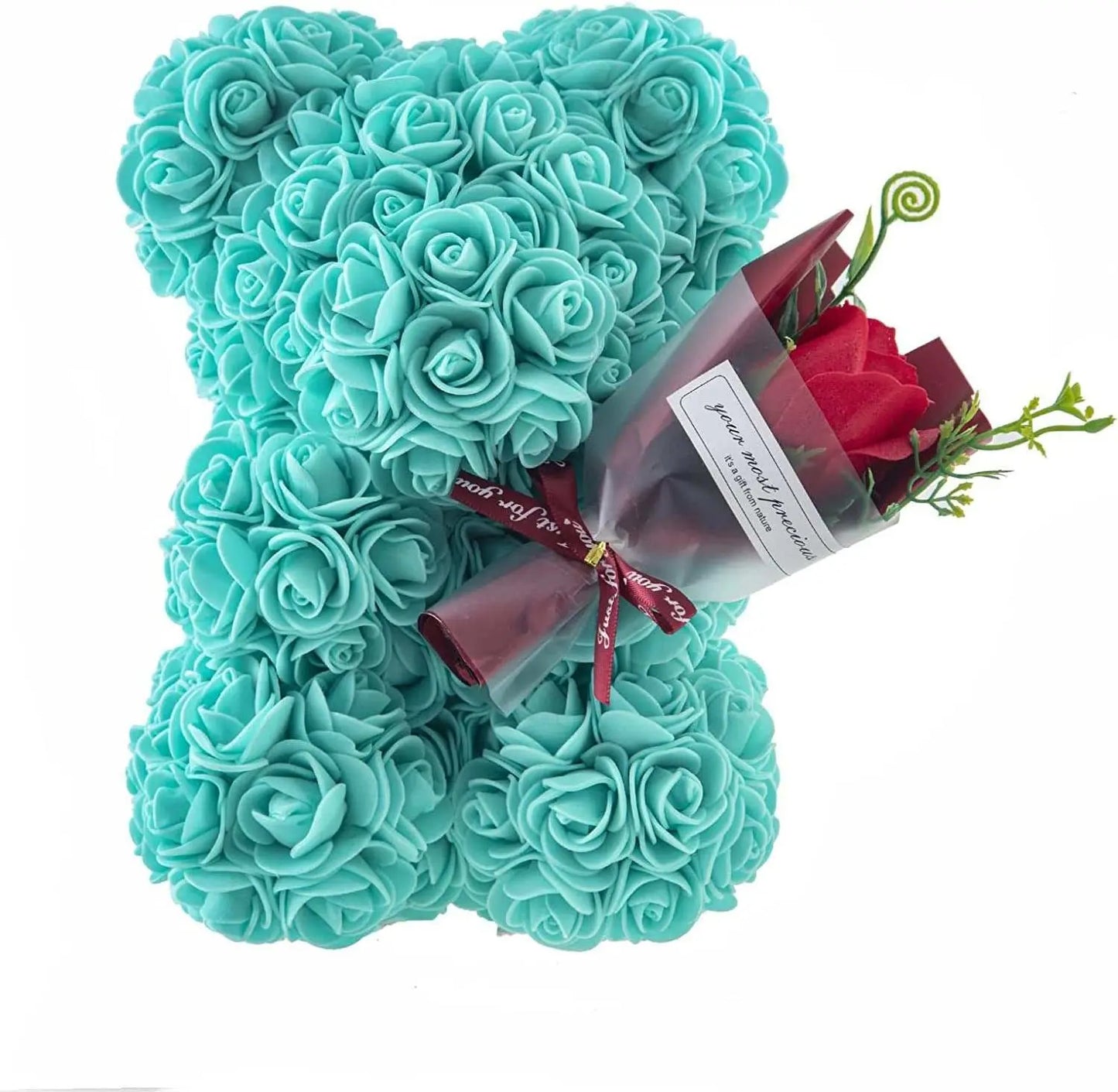 Rose Bear Preserved Fresh Flower Valentine's Day Birthday Gift - AMIR BAGS INDIA PRIVATE LIMITED