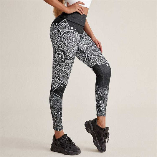 Running Workout Elastic Plus Size Yoga Leggings - AMIR BAGS INDIA PRIVATE LIMITED