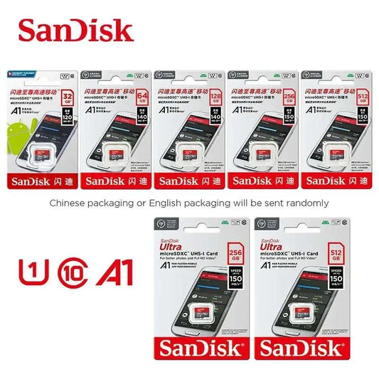 Sandisk Ultra Micro tf SD card 128GB 32GB 64GB 256GB Mini SD Card SD/TAbout capacity:16GB=approximately 14GB-15GB32GB=approximately 28GB-30GB64GB=approximately 58GB-60GB128GB=approximately 115GB-119GB256GB=approximately 230GB-238GBDiscAMIR BAGS INDIA PRIVATE LIMITEDAMIR BAGS INDIA PRIVATE LIMITEDnull