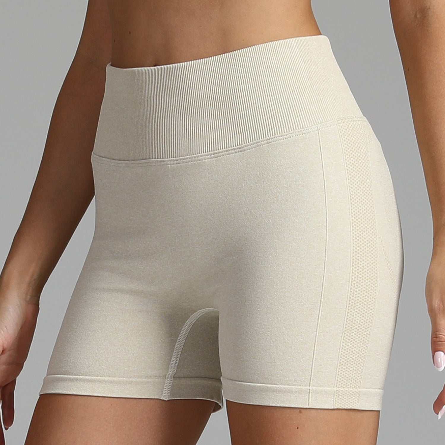 Seamless Yoga Shorts Women Solid Color High Waist Hip - lifting Fitness Pants Running Sweatpants - AMIR BAGS INDIA PRIVATE LIMITED