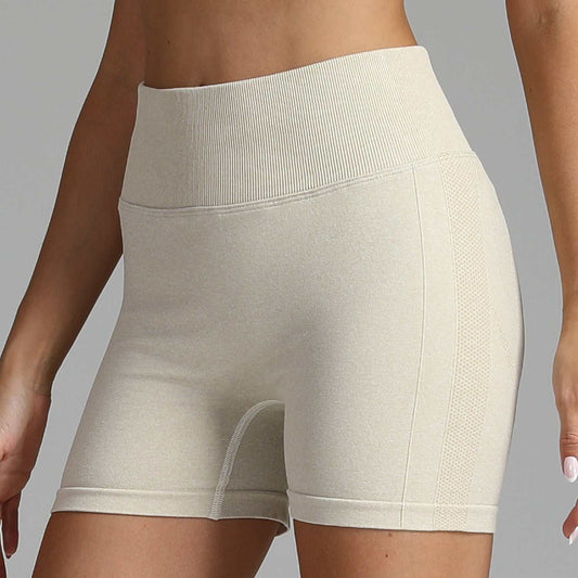 Seamless Yoga Shorts Women Solid Color High Waist Hip - lifting Fitness Pants Running Sweatpants - AMIR BAGS INDIA PRIVATE LIMITED