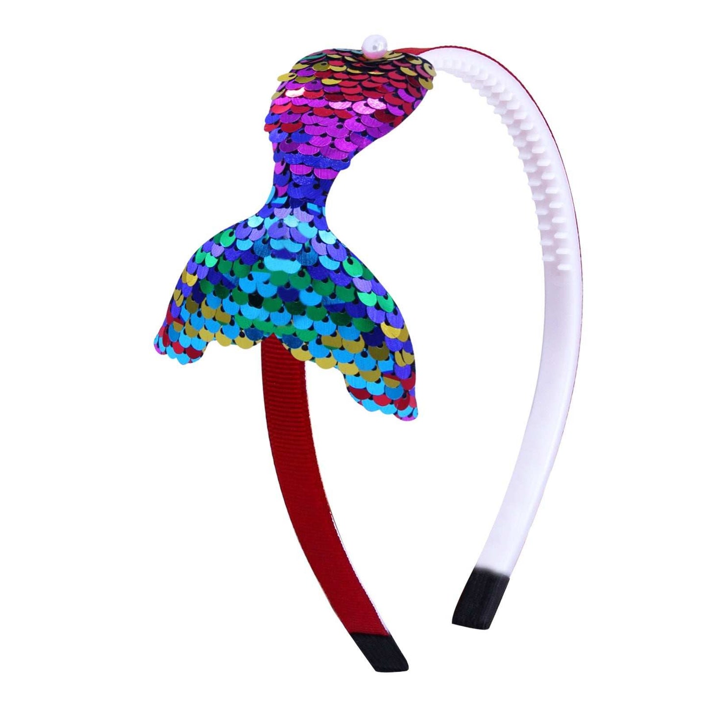 Sequined Hair Accessories Mermaid Tail Flip Fish Scale Pearl Headband Non - slip Manual Hairpin - AMIR BAGS INDIA PRIVATE LIMITED