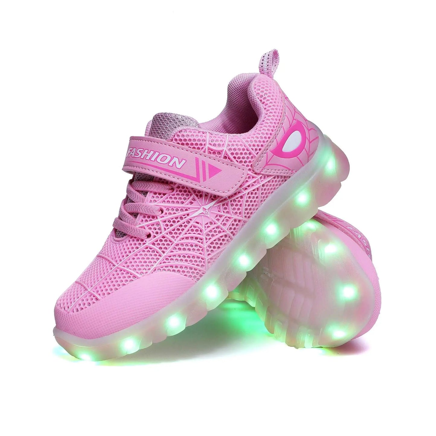 Size 26 - 37 Kids Led USB Recharge Glowing Shoes Children's Hook Loop - AMIR BAGS INDIA PRIVATE LIMITED