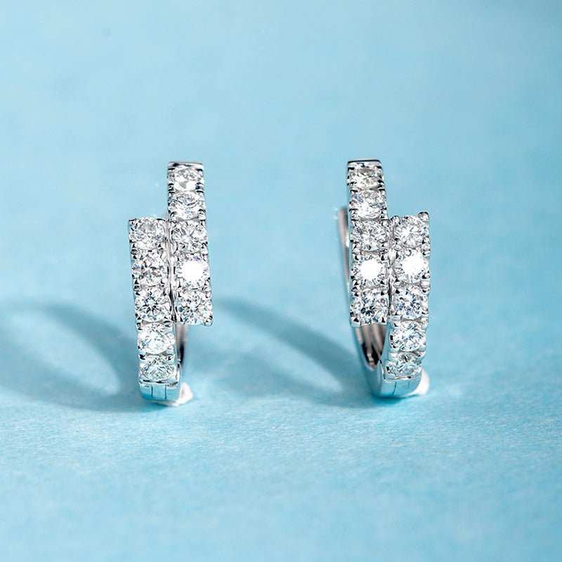 Small Diamond Ear Clip Female Light Luxury Minority Commuting Fashion Earrings Christmas Gift Wedding Jewelry - AMIR BAGS INDIA PRIVATE LIMITED