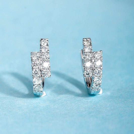 Small Diamond Ear Clip Female Light Luxury Minority Commuting Fashion Earrings Christmas Gift Wedding Jewelry - AMIR BAGS INDIA PRIVATE LIMITED