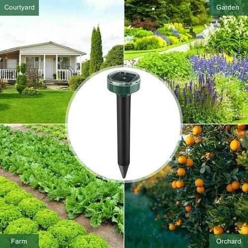 Solar Power Animal Repeller Ultrasonic Mole Pest Cat Mice Rodent - AMIR BAGS INDIA PRIVATE LIMITED