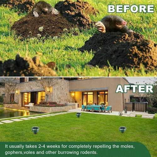 Solar Power Animal Repeller Ultrasonic Mole Pest Cat Mice Rodent - AMIR BAGS INDIA PRIVATE LIMITED
