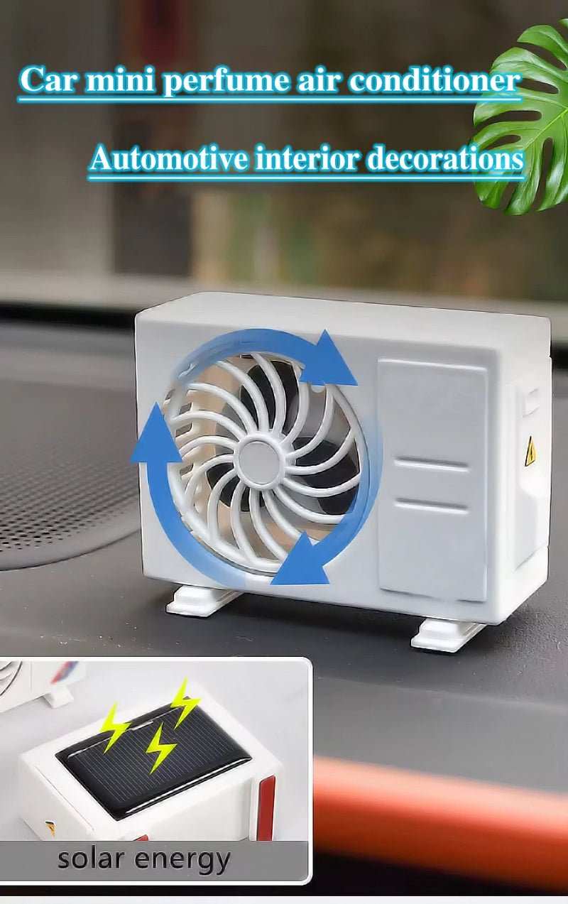 Solar Powered Car Air Freshener Air Conditioner Shape Solar Energy Air Freshener Vent Clip Air Conditioning Aromatherapy - AMIR BAGS INDIA PRIVATE LIMITED