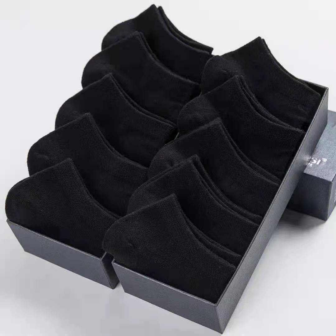 Solid Color Men's Black And White Grey Ship Socks - AMIR BAGS INDIA PRIVATE LIMITED