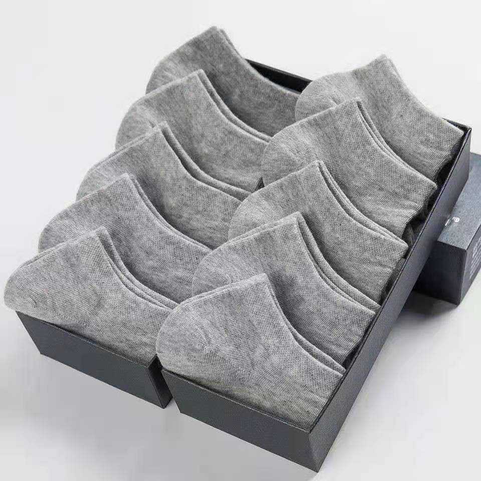 Solid Color Men's Black And White Grey Ship Socks - AMIR BAGS INDIA PRIVATE LIMITED