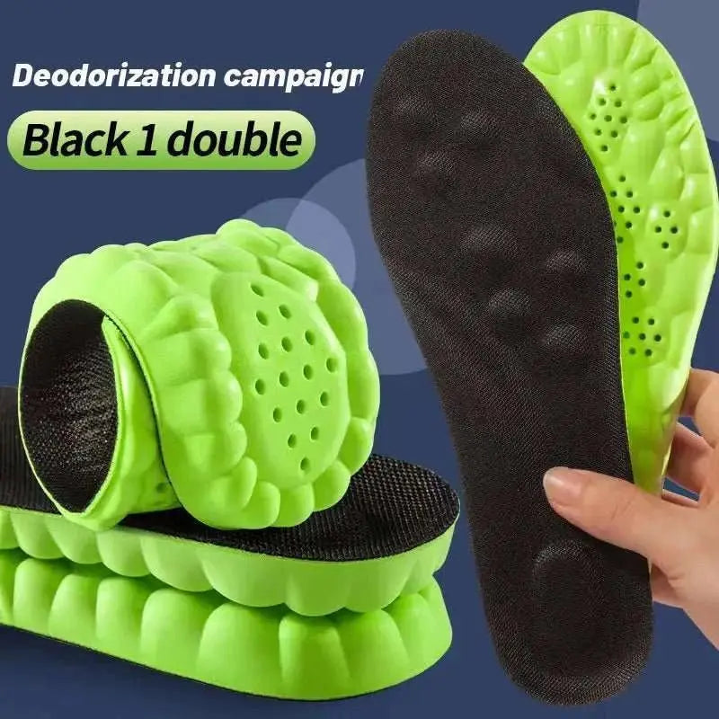 Sports Insole 4D Cloud Style Sweat Absorbing Breathable Thickened Shock Absorption Super Soft and Comfortable Elastic Insole - AMIR BAGS INDIA PRIVATE LIMITED