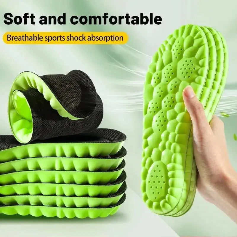 Sports Insole 4D Cloud Style Sweat Absorbing Breathable Thickened Shock Absorption Super Soft and Comfortable Elastic Insole - AMIR BAGS INDIA PRIVATE LIMITED