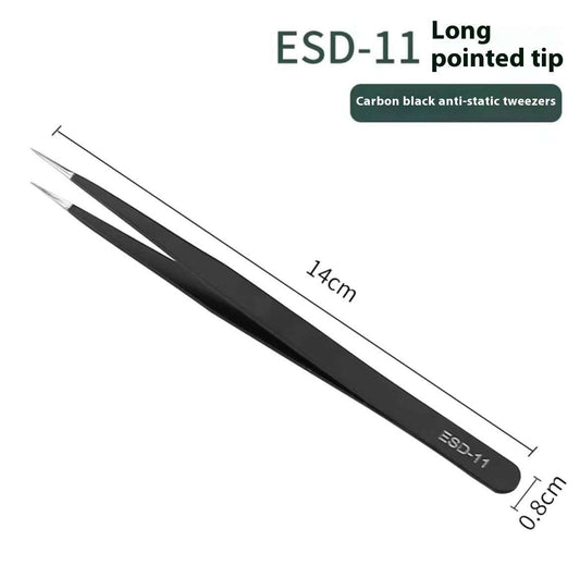 Static - free Tweezers Stainless Steel Curved Pointed Grafting Eyelash Nail Clip - AMIR BAGS INDIA PRIVATE LIMITED