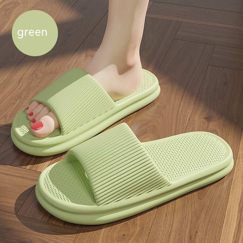 Striped Design Home Slippers For Women Men Soft Anti - slip Floor Bathroom Slippers Solid House Shoes - AMIR BAGS INDIA PRIVATE LIMITED