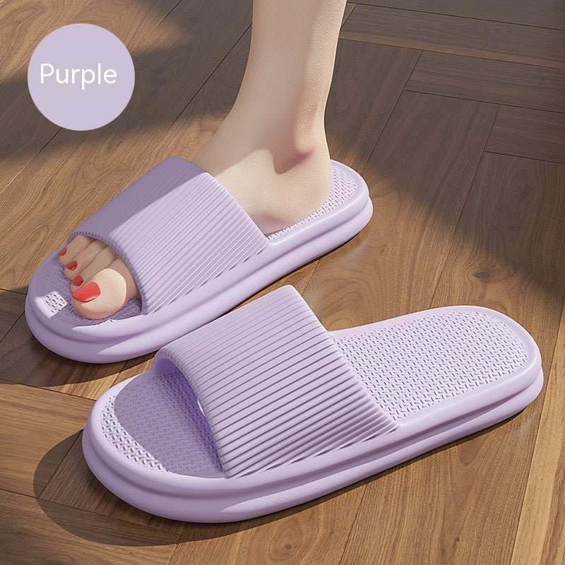 Striped Design Home Slippers For Women Men Soft Anti - slip Floor Bathroom Slippers Solid House Shoes - AMIR BAGS INDIA PRIVATE LIMITED