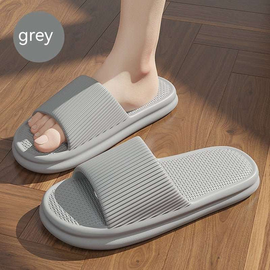 Striped Design Home Slippers For Women Men Soft Anti - slip Floor Bathroom Slippers Solid House Shoes - AMIR BAGS INDIA PRIVATE LIMITED