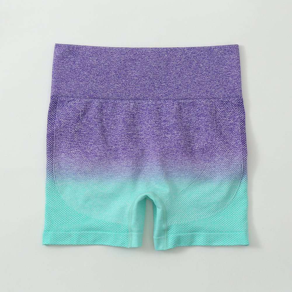 Striped Yoga Shorts High Waist Hip - lifting Tight Pants For Women Running Fitness Sports Leggings - AMIR BAGS INDIA PRIVATE LIMITED