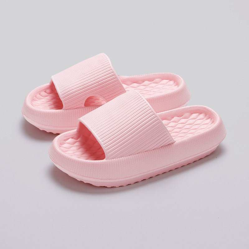 Summer EVA Slippers Solid Color Rhombus Stripe Anti - slip Slippers New Women's Home Shoes - AMIR BAGS INDIA PRIVATE LIMITED
