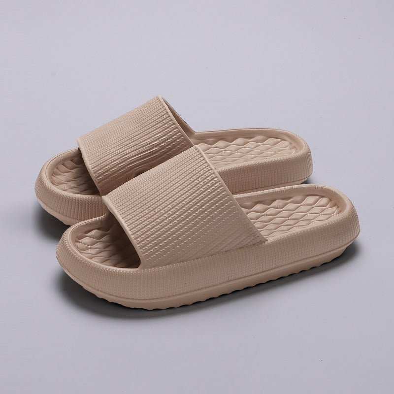 Summer EVA Slippers Solid Color Rhombus Stripe Anti - slip Slippers New Women's Home Shoes - AMIR BAGS INDIA PRIVATE LIMITED