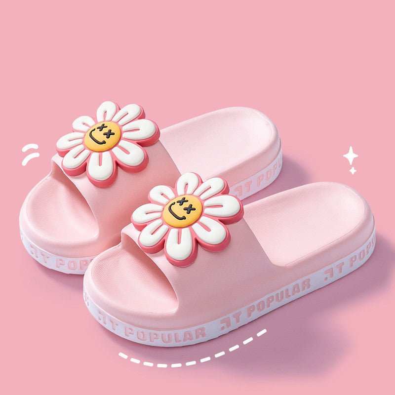 Summer Flower Slippers Women New Fashion Letter Garden Shoes Indoor Anti - Slip Floor Bathroom Bathing Home Slipper - AMIR BAGS INDIA PRIVATE LIMITED