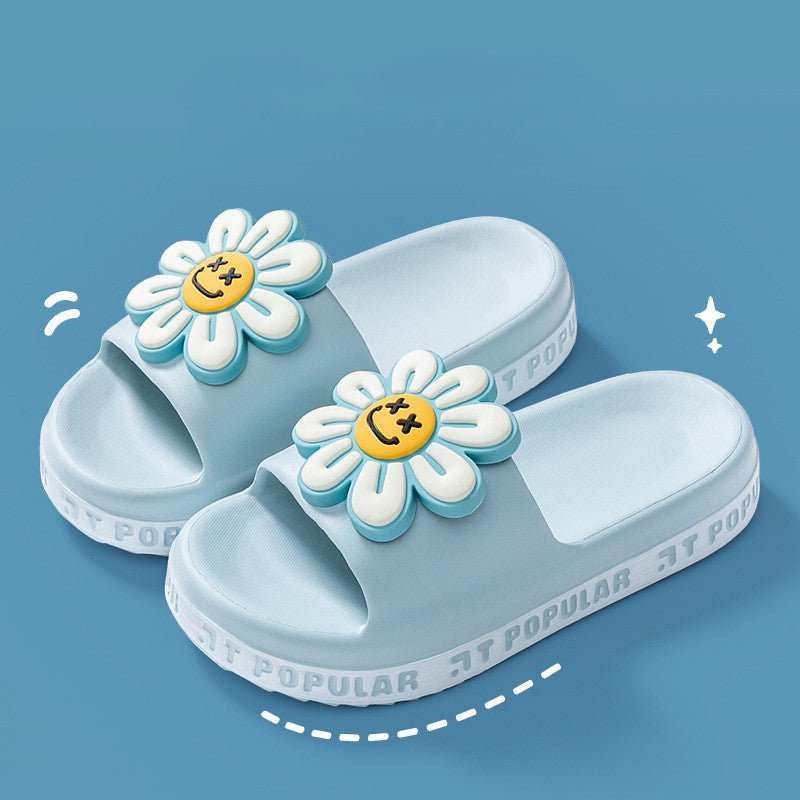 Summer Flower Slippers Women New Fashion Letter Garden Shoes Indoor Anti - Slip Floor Bathroom Bathing Home Slipper - AMIR BAGS INDIA PRIVATE LIMITED