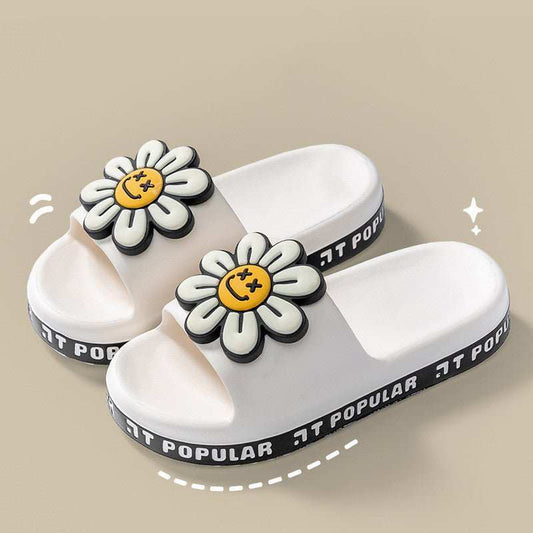 Summer Flower Slippers Women New Fashion Letter Garden Shoes Indoor Anti - Slip Floor Bathroom Bathing Home Slipper - AMIR BAGS INDIA PRIVATE LIMITED