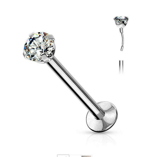 Titanium Steel Direct Plug - in European And American Shiny Zircon Labret - AMIR BAGS INDIA PRIVATE LIMITED