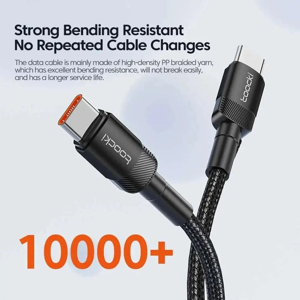 Toocki 100W Type C to USB C Cable PD 3.0 Quick Charge 4.0 Fast Chargin• Quick Charge 4.0 :Charges your device quickly and efficiently with the latest Quick Charge 4.0 technology.

• PD 3.0 :Provides stable and fast charging for your deAMIR BAGS INDIA PRIVATE LIMITEDAMIR BAGS INDIA PRIVATE LIMITEDnull