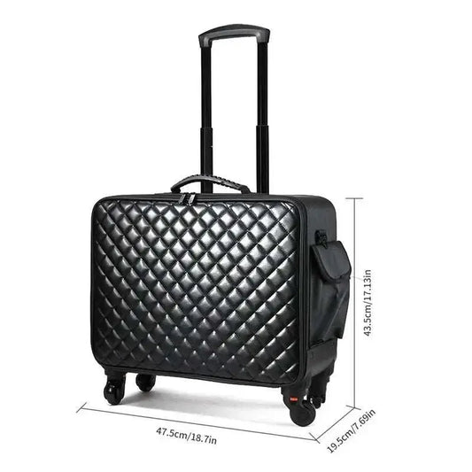 Travel Makeup Artist Bag Luggage Cosmetic Brush Storage with Wheels Beauty Tool Organizer Rolling Suitcase for Artists - AMIR BAGS INDIA PRIVATE LIMITED