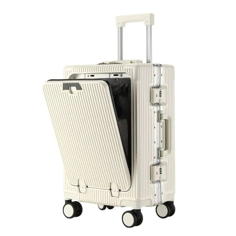 Trolley Aluminum Frame Large Capacity Front Opening Luggage - AMIR BAGS INDIA PRIVATE LIMITED