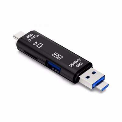 Type - C Micro USB To OTG Hub Adapter With TF Card Reader - AMIR BAGS INDIA PRIVATE LIMITED
