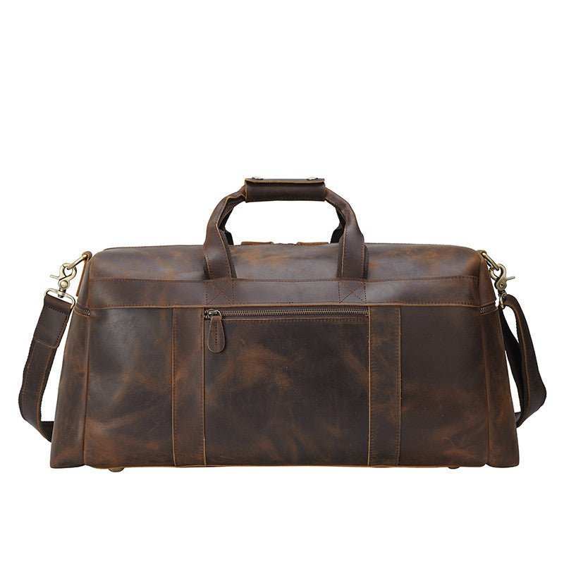 Vintage Crazy Horse Leather Men's Travel Large Capacity Tote - AMIR BAGS INDIA PRIVATE LIMITED